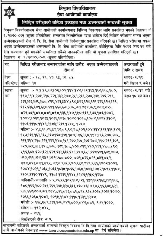 TU result