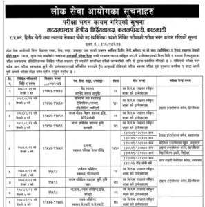 अहेव, अनमी, ल्याव असिस्टेन्सको परीक्षा केन्द्र सार्वजनिक