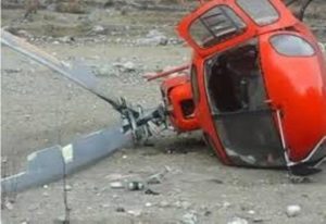 बिरामी लिएर काठमाडौँ जाँदै गरेको माउन्टेन एअरको हेलिकप्टर दुर्घटनामा