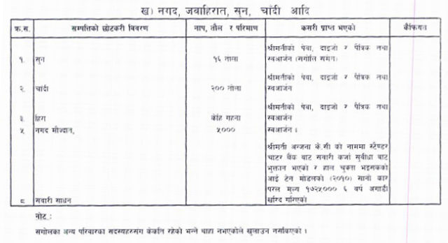 न्युन नगद सेयर बढी, स्वास्थ्य मन्त्री थापाको सम्पत्ती (बिबरण सहित)