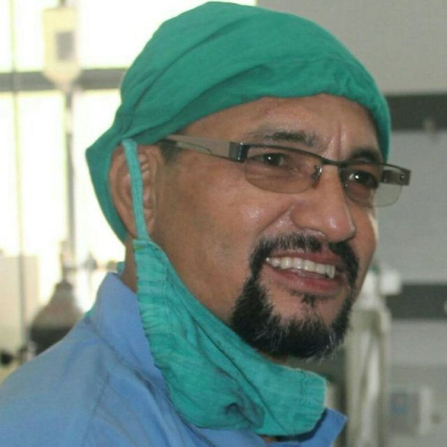 लुम्विनी अञ्चल अस्पतालको मेसुमा डा. राजेन्द्र सन्जेल