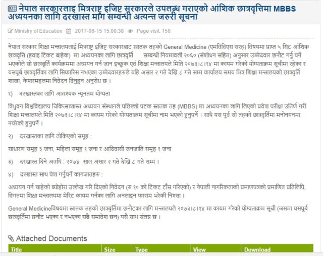 इजिप्टमा गएर एमबीबीएस अध्ययन गर्न आंशिक छात्रबृत्ति