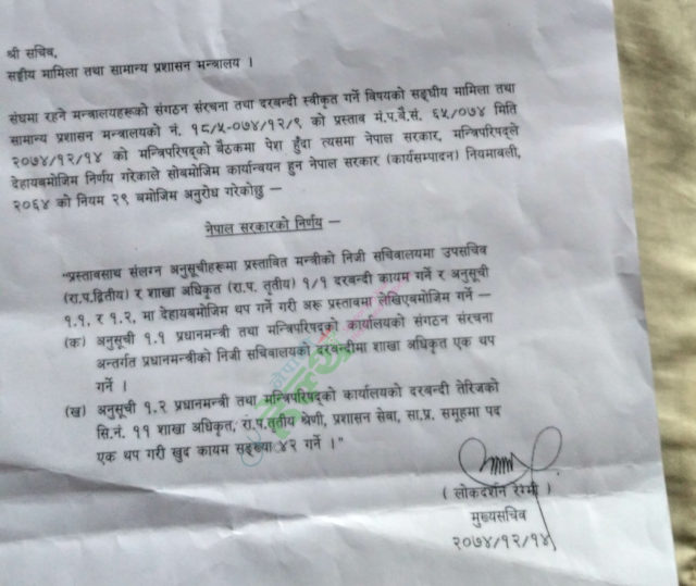 स्वास्थ्य मन्त्रालय संरचनाका विषयमा यस्तो रहेछ मन्त्रिपरिषद्को निर्णय (नयाँ संरचना सहित)