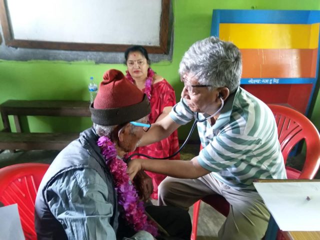बीपी स्मृति अस्पतालको प्राविधिक सहयोगमा तनहुँमा स्वास्थ्य शिविर
