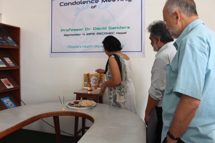 स्वास्थ्य अभियन्ता डा. सेन्डरप्रति श्रद्धाञ्जली सभा