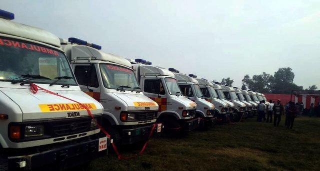 सामाजिक विकास मन्त्रालयद्वारा १६ वटा एम्बुलेन्स हस्तान्तरण
