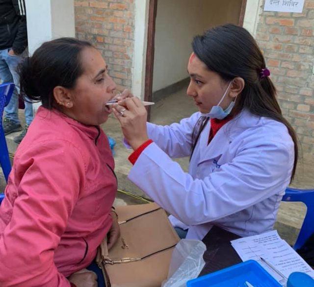 पाल्पा र स्याङ्जामा कान्तिपुर डेन्टलको स्वास्थ्य शिविर