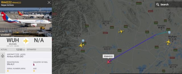 चीनको वुहानबाट १७५ जना नेपाली लिएर उड्यो विमान, विहान ४ बजे आईपुग्ने