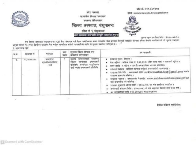 जिल्ला अस्पतालले चिकित्सकलाई अवसर, तीन लाख रुपैयाँ तलब र आवास सुविधा