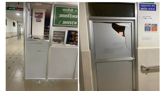 सुत्केरीको मृत्युपछि त्रिशुली अस्पताल तोडफोड, चिकित्सक तथा स्वास्थ्यकर्मीमाथि आक्रमणको प्रयास