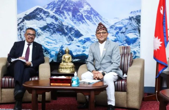 डब्लूएचओका महानिर्देशक टेड्रोस र अध्यक्ष तिमिल्सिनाबीच भेटवार्ता
