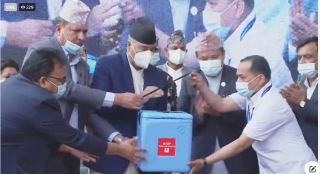 प्रधानमन्त्री देउवाद्धारा टाइफाइड विरुद्धको राष्ट्रिय खोप अभियानको शुभारम्भ