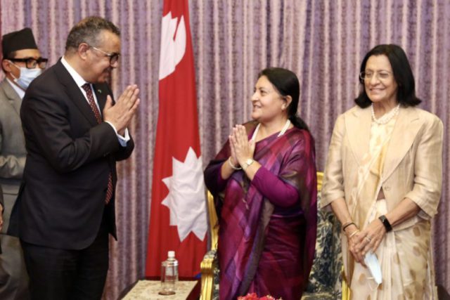 डब्ल्युएचओका महानिर्देशकद्वारा राष्ट्रपतिसँग शिष्टाचार भेट