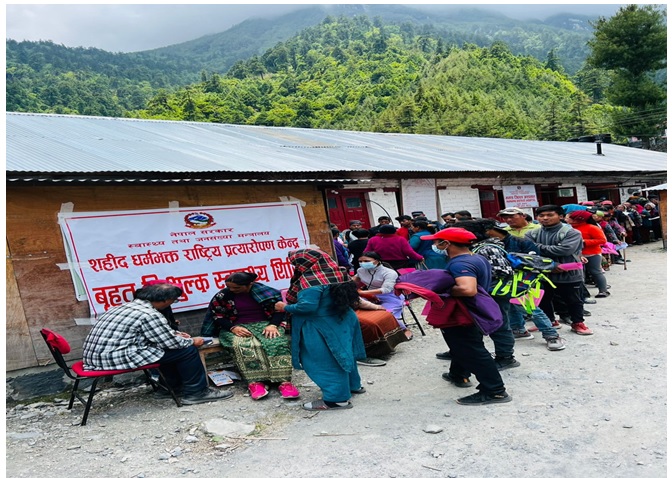 शहीद धर्मभक्त राष्ट्रिय प्रत्यारोपण केन्द्रको मनाङमा बृहत स्वास्थ्य शिविर