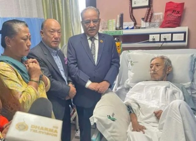 विश्व कीर्तिमानी आरोही तामाङको स्वास्थ्यस्थिति बुझ्न अध्यक्ष दाहाल अस्पतालमा
