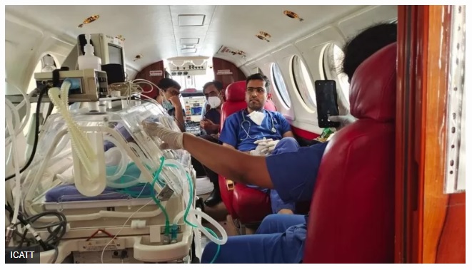 मुटुको शल्यक्रिया गर्न २६ घण्टा एअर एम्बुलेन्स चढेर अमेरिकाबाट चेन्नई