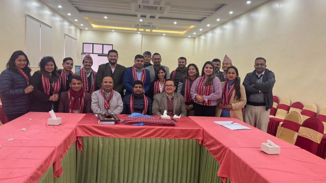 स्वास्थ्य पत्रकार मञ्च नेपालको नव निर्वाचित कार्य समितिलाई ‘एपोन’को बधाई