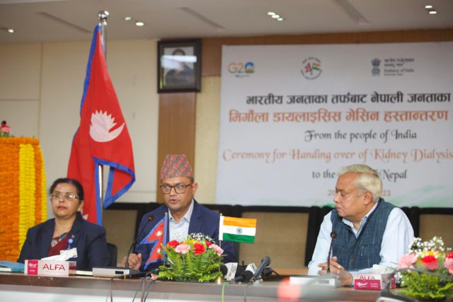 भारतद्धारा नेपाललाई २०० वटा हेमो डायलासिस मेसिन सहयोग, आईपुग्यो पहिलो खेप