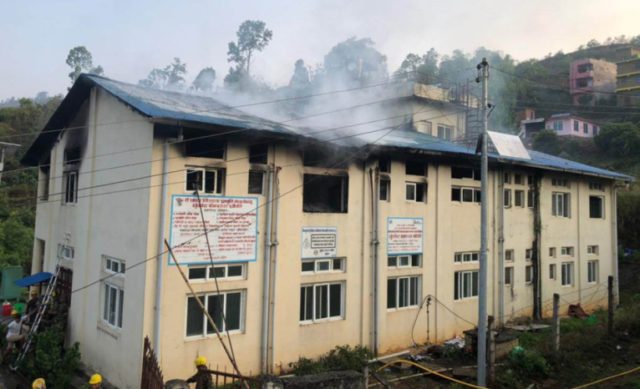 गोरखाको बुंकोट स्वास्थ्य चौकीमा आगलागी