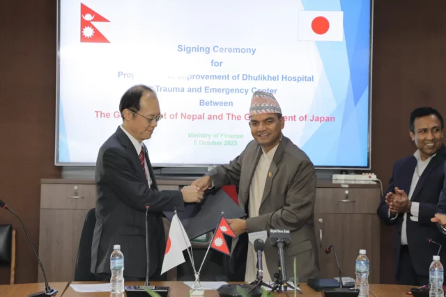 धुलिखेल अस्पतालमा ट्रमा र आकस्मिक केन्द्र विस्तार गर्न जापानको सहयोग