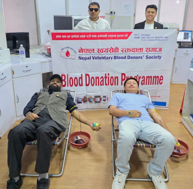 प्रेमसागरले स्याङ्जा पुगेर गरे आफ्नो १८२ औँ पटकको रक्तदान