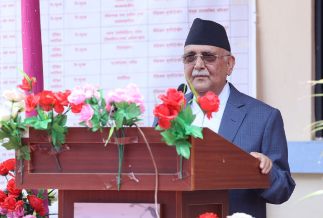 प्रधानमन्त्री ओलीले गरे भागीरथा न्यौपाने बुद्धशान्ति अस्पतालको उद्घाटन