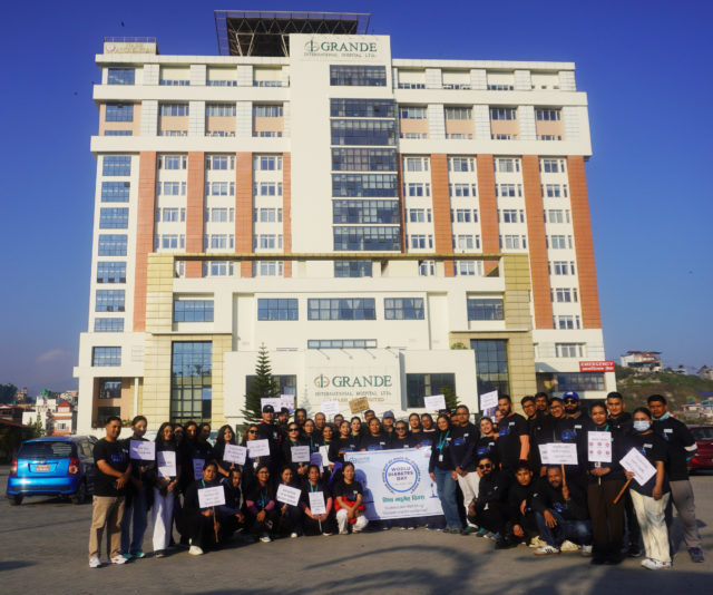 विश्व मधुमेह दिवस : ग्राण्डीमा प्रभातफेरी र मधुमेहको निःशुल्क परीक्षण