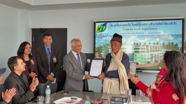 किओच अस्पतालमा तीन करोड राशीको ‘वंश-रत्न स्मृति बाल उपचार अक्षयकोष’ स्थापना