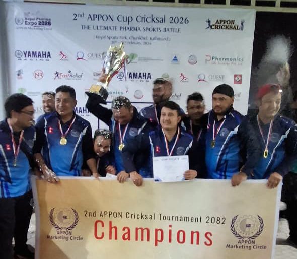 क्रिकसल प्रतियोगिताको च्याम्पियन बन्यो एनपीएल